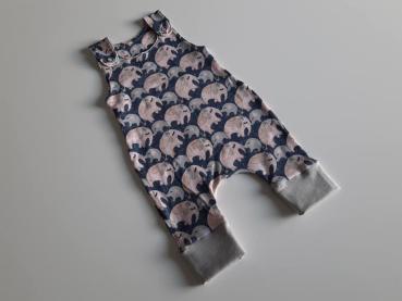 Strampler Elefanten Dunkelblau  2